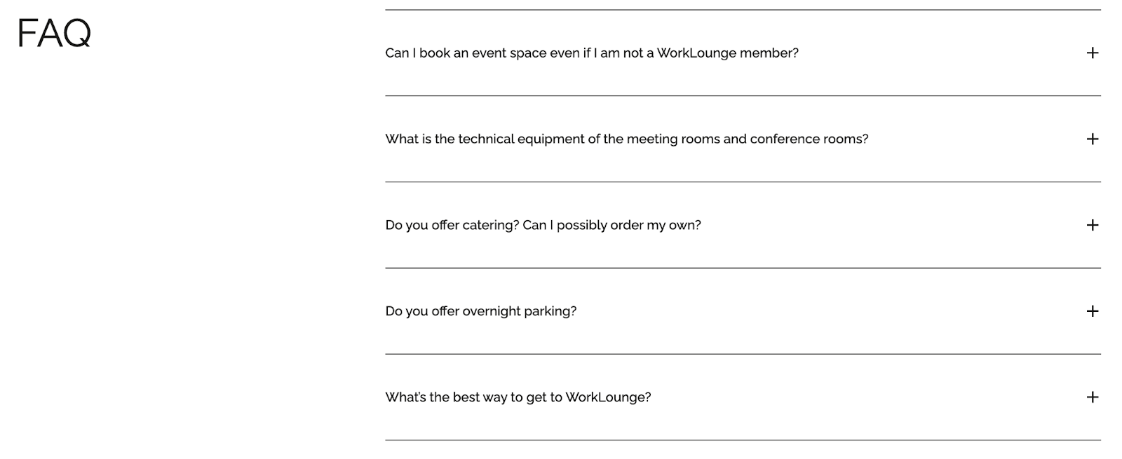 Adding FAQs to site pages